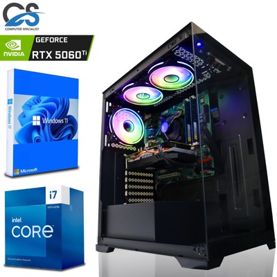 Gaming PC Intel i7 14700F | RTX 5060 Ti 8GB | 32GB DDR5 | 2TB NVMe SSD | Win 11