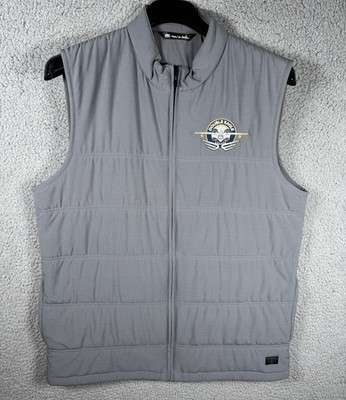 Travis Mathew Vest Mens Extra Large XL  Full Zip Puff Pockets Sleeveless Golf