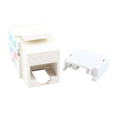 OCC OPTICAL CABLE CORP KMJA5E01 KEYSTONE CAT5E MODULAR RJ45 JACK, OFFICE WHITE