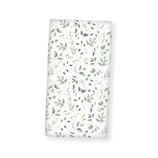 Floral Green Leaves Fitted Crib Sheet Plant Baby Crib Sheet Fit Green White
