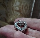 Double sided Ruby or Garnet  Sterling Silver Pendant — photo 2
