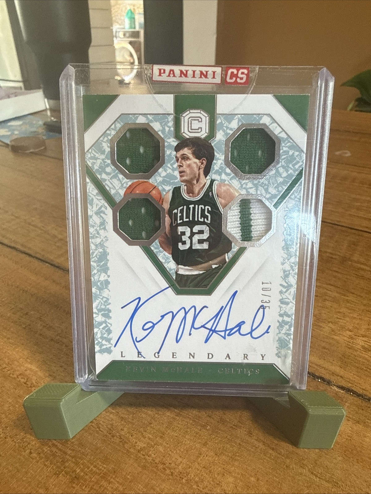 Kevin McHale 2018-19 Panini Cornerstones Quad Patch Game Used Autograph Auto /35
