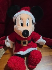 Vintage Disney Store Christmas Mrs. Claus Minnie Mouse Plush 17"