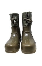 UGG RAINCLOUD WOMEN'S 10 LACE BURNT OLIVE RUBBER WATERPROOF RAIN BOOTS