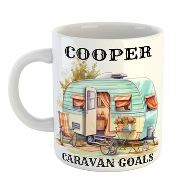 Fügen Sie dem Schreibtisch etwas Flucht hinzu - Tasse COOPER CARAVAN GOALS - handgefertigt - UK-Bestand