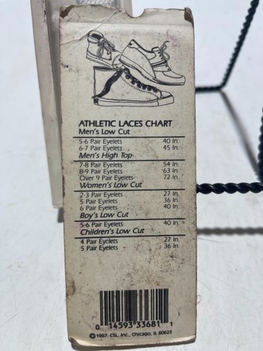 Athletic White Laces 40 Inches - 101.6 Cm - Made In US - Picture 2 of 2