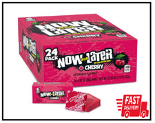 Now Later Candy, Cherry Flavor, 0.93 Ounce Bars Pack of 24