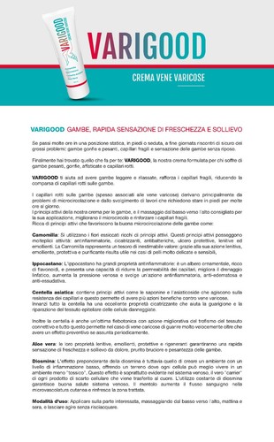 Varigood Crema Vene Varicose Capillari Gonfie Pesantezza Donna Rinfrescante 100m - Imagen 2 de 10