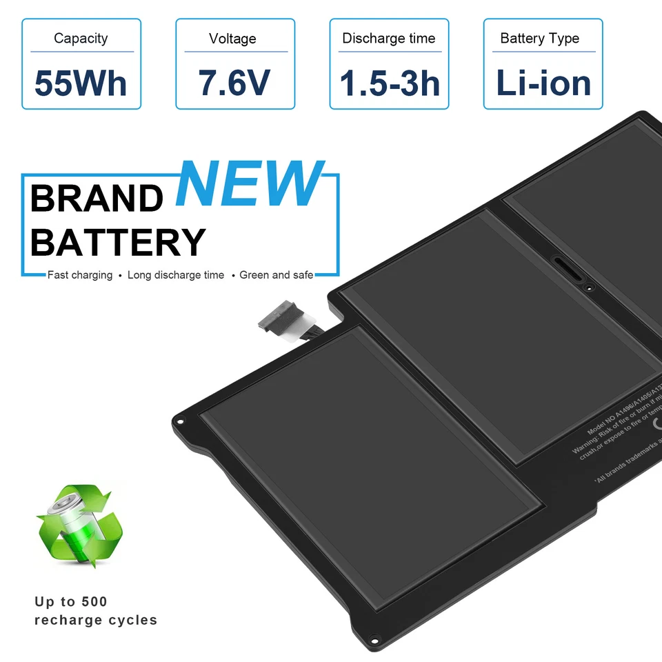 Batería A1466 para Apple MacBook Air 13"" A1496 2013 2014 2015 2017 A1405 A1377 Foto 2 de 4