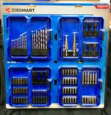 JobSmart 89 PC. Power Tool Accessory Set Titanium Drill Bits, Nut Drivers & More