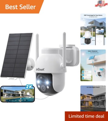 Alexa-Compatible Solar Wireless Security Cam with Motion