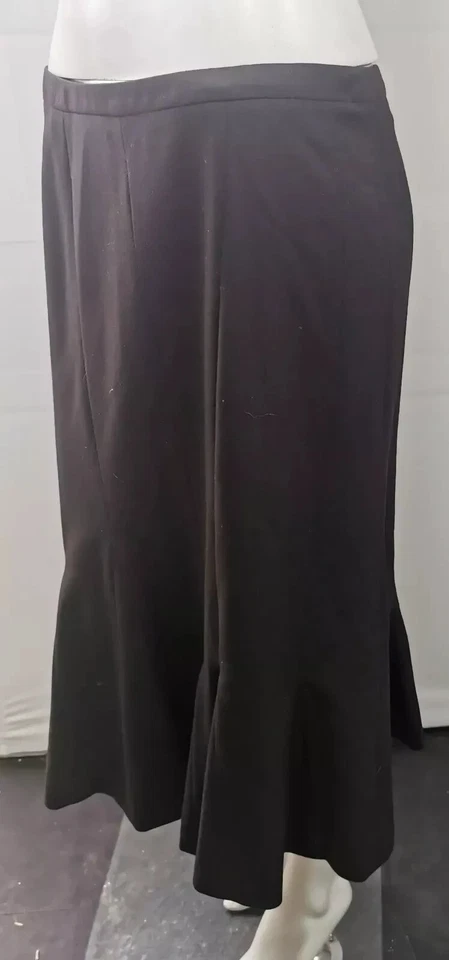 DDA NICOLE FARHI black panelled formal knee length skirt size 12 - Image 4 of 4