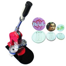 1.45''/37mm Button Badge Maker Machine Kit Free Extra 1000Pcs Button Supplies