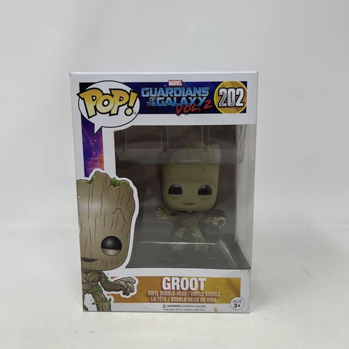 Funko POP 202 Guardians of The Galaxy V2 Baby Groot Vinyl Figure W/protector NIB