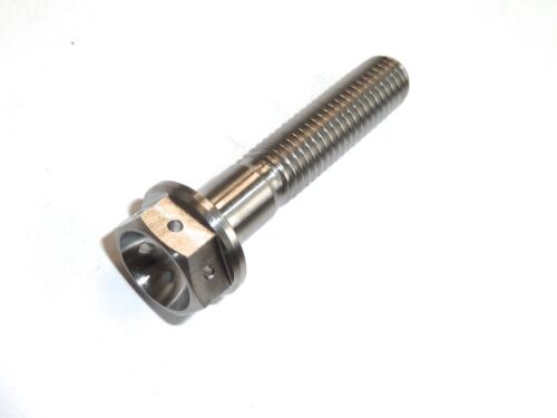 M8 x 50mm LONG TITANIUM FLANGED HEX CROSS DRILL BOLT RACE SPEC LOCK WIRE GRADE 5 - Picture 13 of 30