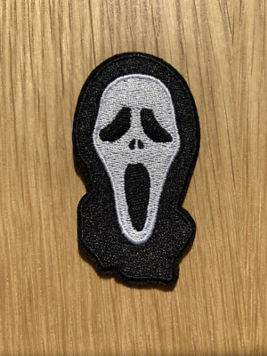 Horror Movie Patch Scream Ghost Face Iron on Great Halloween Gift Embroidered