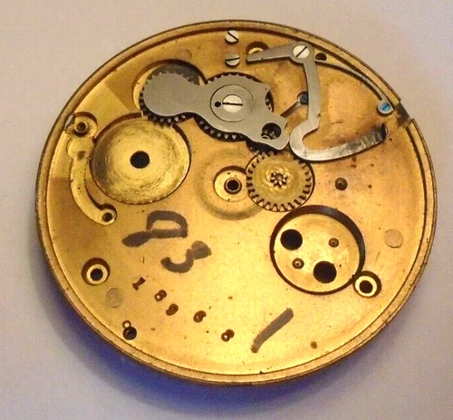 WALTHAM 18  SIZE, 1883-HC UPPER PLATE W/ WIND AND SET PARTS COMPLETE  ---  # 60