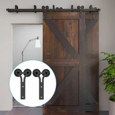 4-20FT Y Sliding Barn Door Hardware Track Kit for Single/Double/Bypass 2/4 Doors