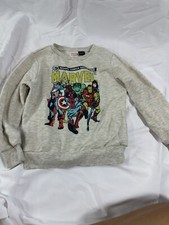Marvel Boys Superhero Graphic Pullover Sweater Crew Neck Long Sleeve Small/sze 5