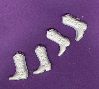 Cowboy boots plaster of Paris painting project. Set of 12!