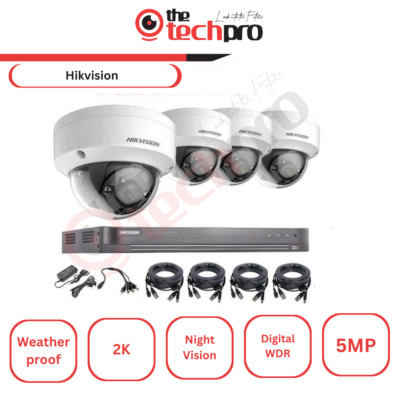 Hikvision 5MP UHD 4K DVR 4Ch 8Ch 2.8mm Dome Outdoor Überwachungskamera KIT