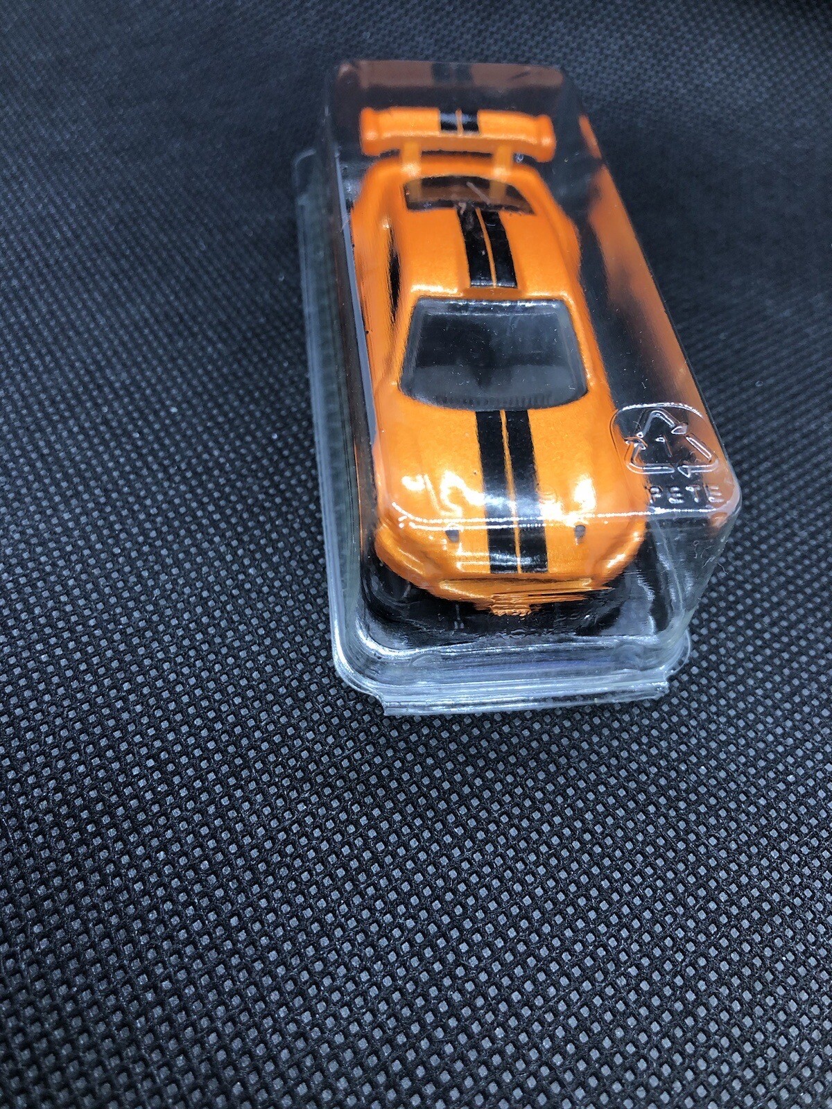 2018 Ford MUSTANG GT Custom Car Diecast Orange Black Stripe Top. Hot