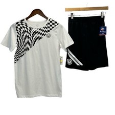 Ideology/Champion Bundle: Boys Checkered Detail Long Tee  Athletic Mesh Shorts