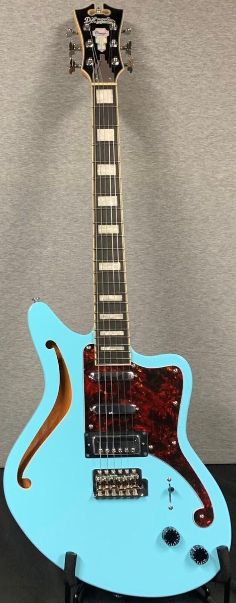 D'Angelico Premier Bedford SH Semi-Hollow - Sky Blue with Tremelo