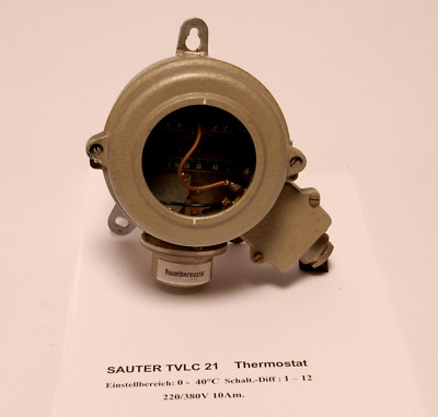 Sauter TVLC 21 Thermostat 0 -  40°C  Schalt.-Diff : 1   12     220/380V