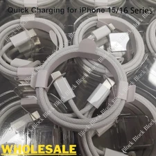 USB-C to USB-C Cable Fast Charger Lot Type C Cord For iPhone 16 15 Pro Samsung