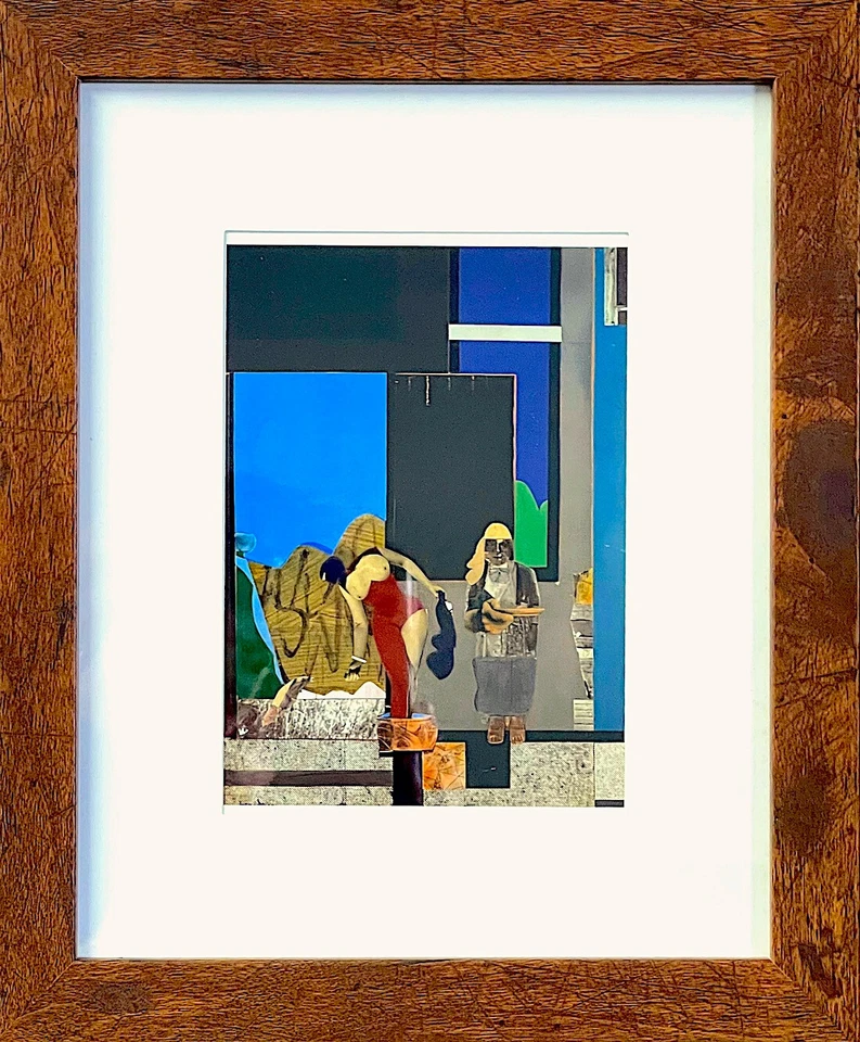 Romare Bearden SUSANNAH AT THE BATH 带框哑光艺术印刷品,11.5 x 9.5 英寸 — 第 3/4 张图片