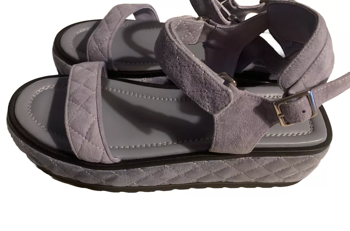 Grey store flatform sandals