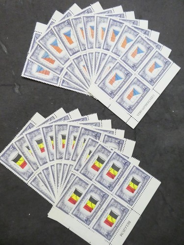 EDW1949SELL : USA 1943 Scott #909-21. 10 Complete sets of Plate Blocks. VF MNH - Picture 7 of 8