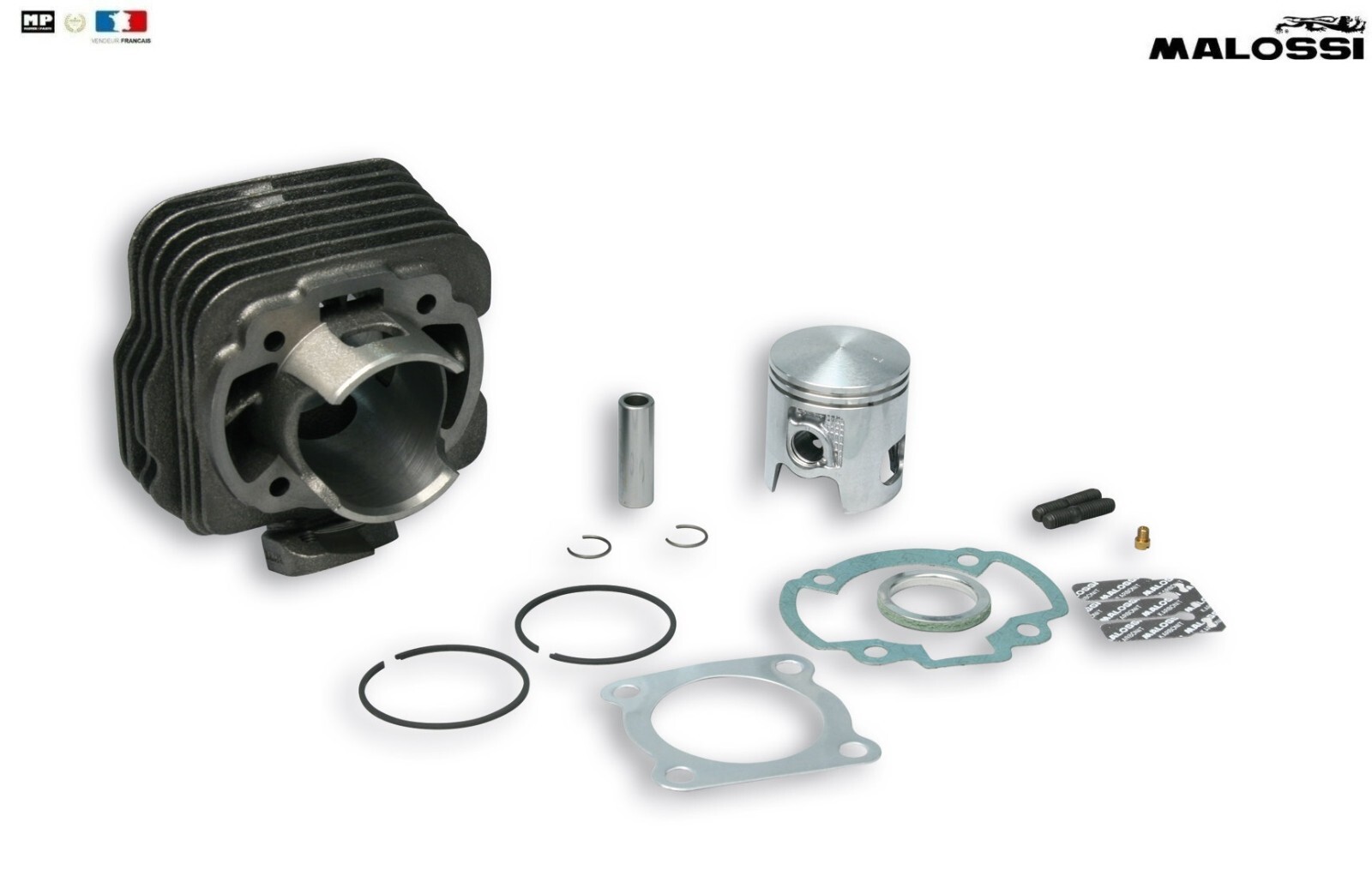 Kit cylindre piston fonte Malossi axe Ø10 scooter Minarelli Yamaha Neo's 50 2T