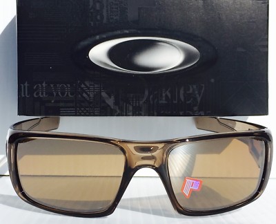 NEW* OAKLEY CRANKSHAFT Brown Smoke POLARIZED Tungsten Sunglass