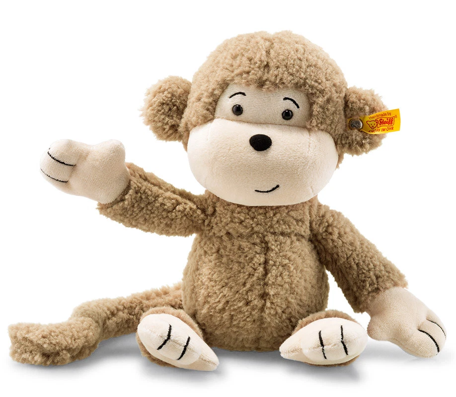 Steiff 'Brownie' Soft Cuddly Friends - baby-safe washable monkey - 30cm - 060304