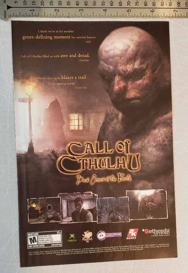 Call of cthulhu RARE ADVERTISEMENT  - Image 2 of 2