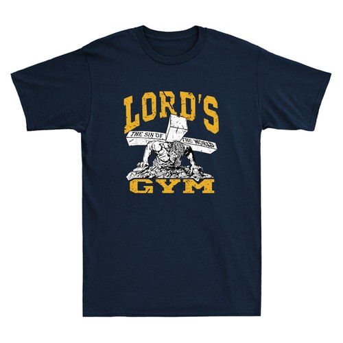 Lord's Gym Jesus Funny Jesus Workout Graphic Christian Vintage Men's T
