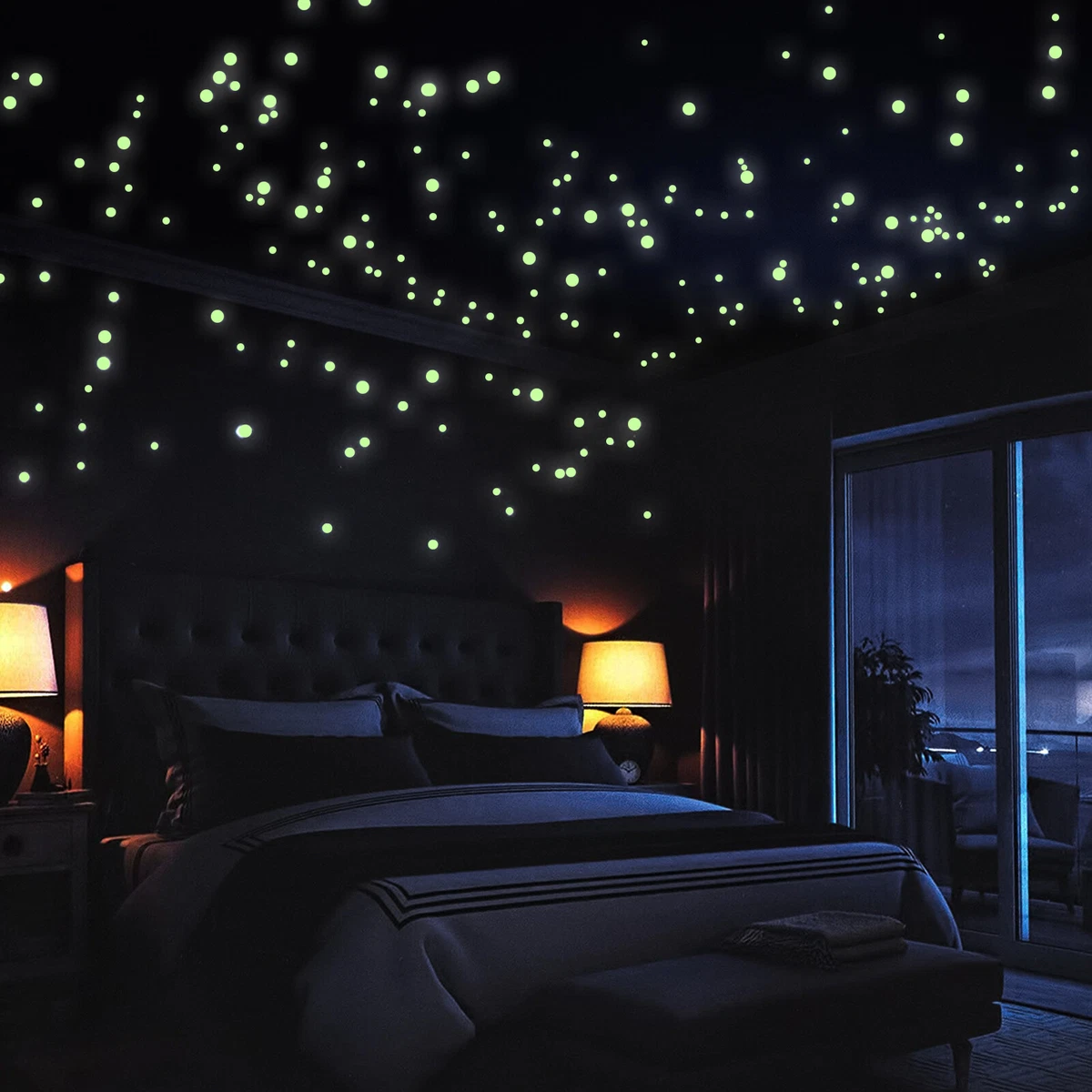 Christmas Kids Ceiling Wall Stickers Bedroom Glow in the Dark Stars Home  Decor