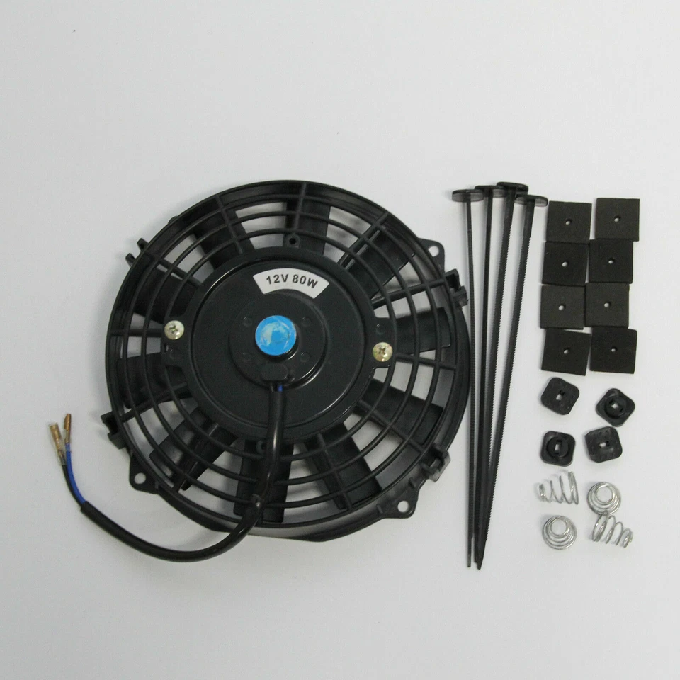 7" Inch 12V 80W Electric Radiator Cooling Thermal Thermo Fan + Mounting Kits - image 4 of 4