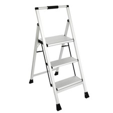 Folding 3 Step Aluminum Ladder Non Slip Work Platform Foldable step stool Home 