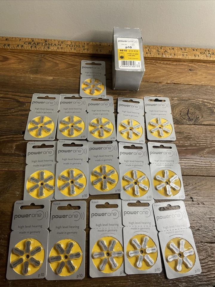 96 PowerOne Hearing Aid Batteries Size P10 EXPIRED 6/2017 - Image 2 of 2