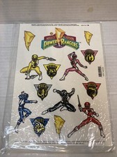 Vintage 90s Mighty Morphin Power Rangers Window Cling Decals 20 Stickers 1994