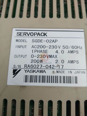 ONE Used   servo driver SGDE-02AP #A6-31