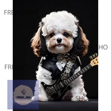 Digital Image Wallpaper Desktop AI Art Music Style Dog