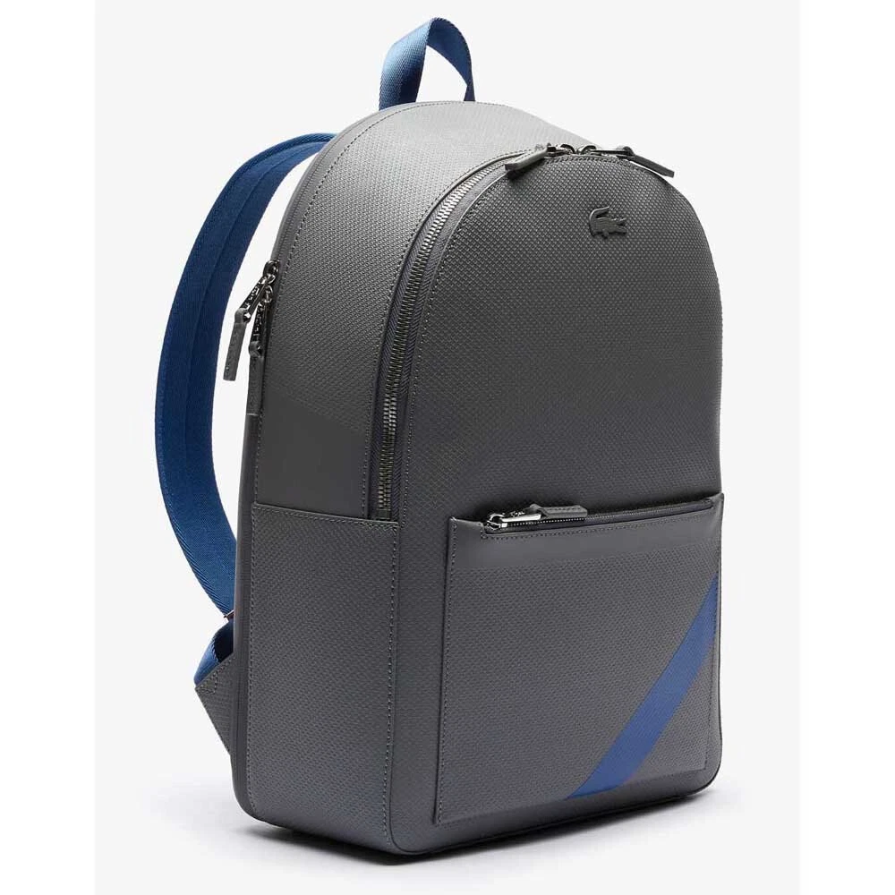 Lacoste Chantaco Stitch Leather Backpack NH3273-F82 Gris Denim | eBay