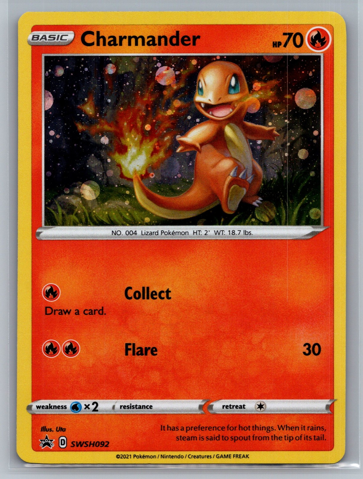 Charmander SWSH: Sword & Shield Promo Cards #SWSH092 Holo Pokemon Card