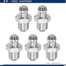Straight Grease Fitting, M8x1mm Thread, 304 Stainless Steel, 5-Piece Set