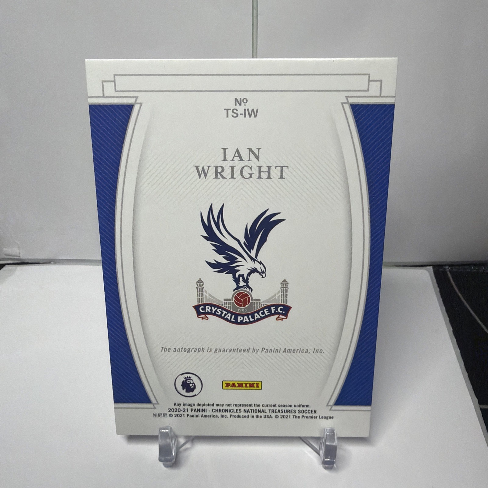 2020-21 Panini National Treasures Treasured Signatures Ian Wright AUTO /99 view 2