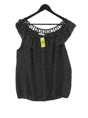 Max Studio Damen Bluse M schwarz 100% Polyester Basic